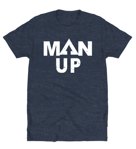 Man Up T-Shirt - Heather Denim