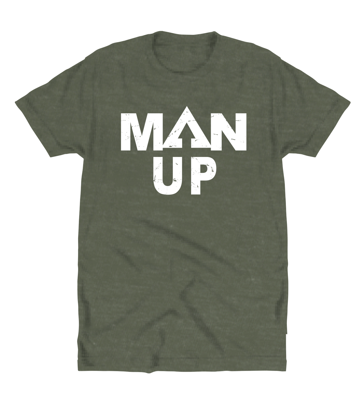 Man Up T Shirt Heather Military