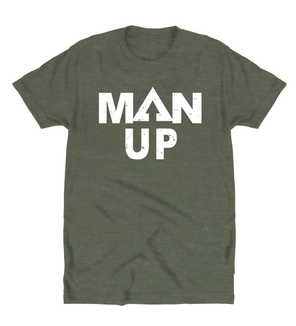 Man Up T-Shirt - Heather Military