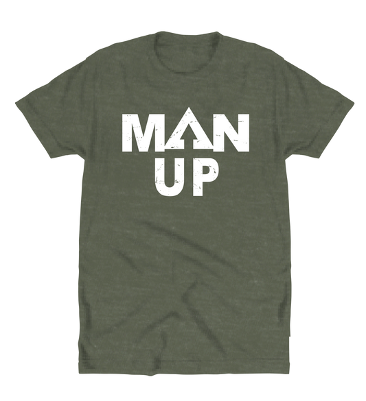 Man Up T-Shirt - Heather Military