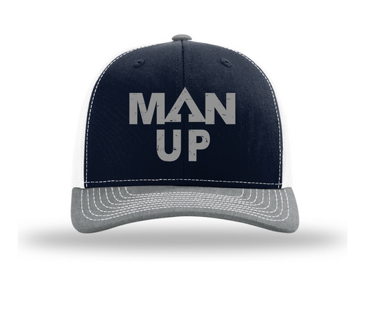 Man Up Trucker Hat (Navy/White/Grey)